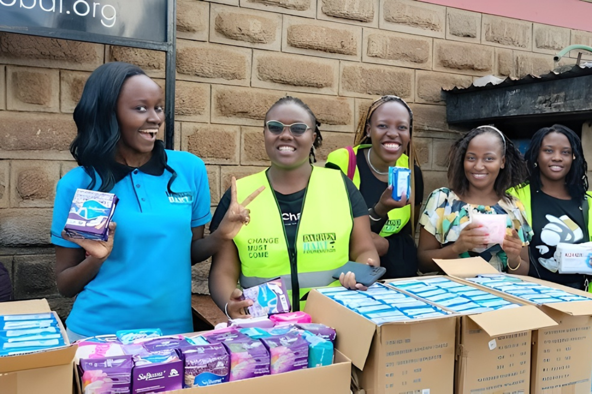 Ready to deliver sanitary pads to the women and girls at Mukuru kwa njenga slums