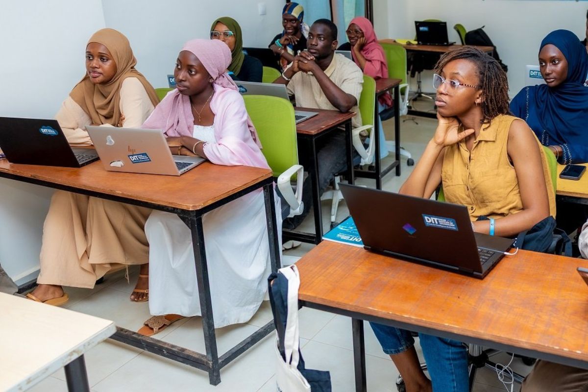 Senegalese students using technology to build digital literacy and prepare for the future workforce