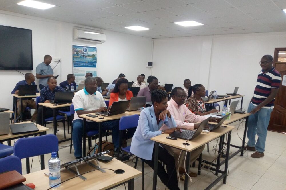 Teachers receiving IT and coding training in Ethiopia