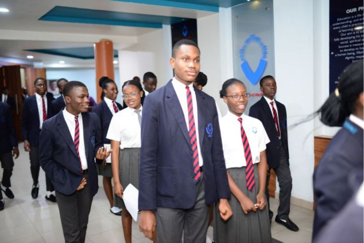 Students at private school in Abuja during the teacher strike