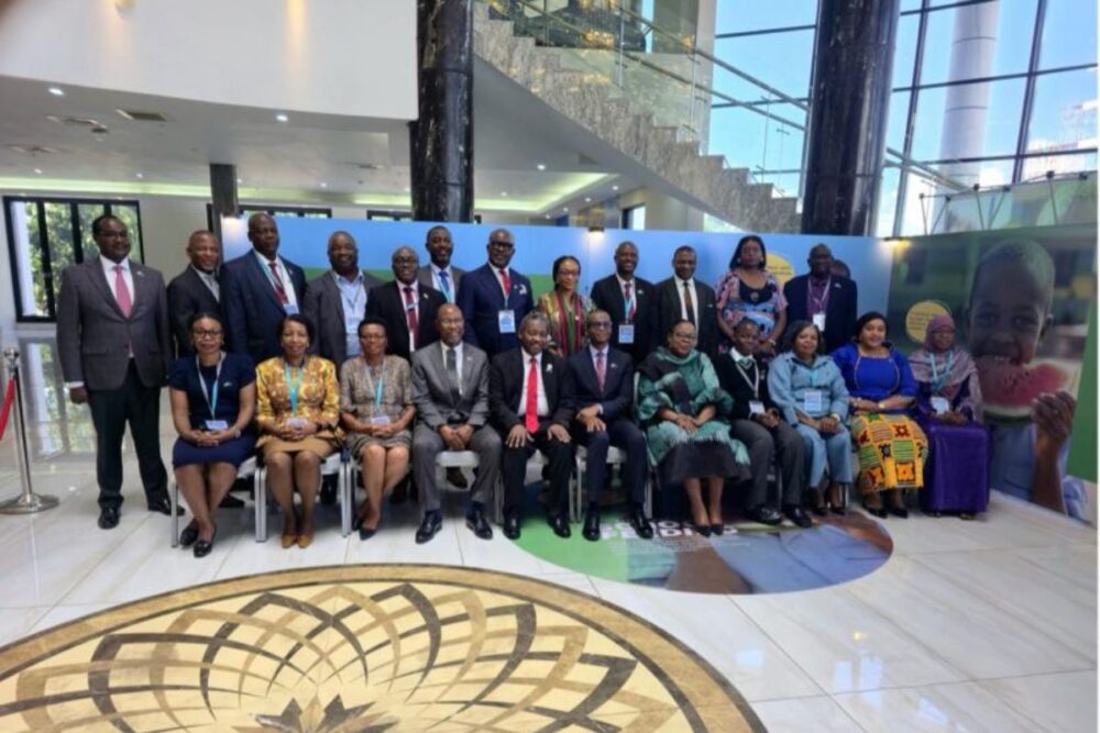 African Union officials and Botswana leaders at African Day of School Feeding commemoration in Gaborone