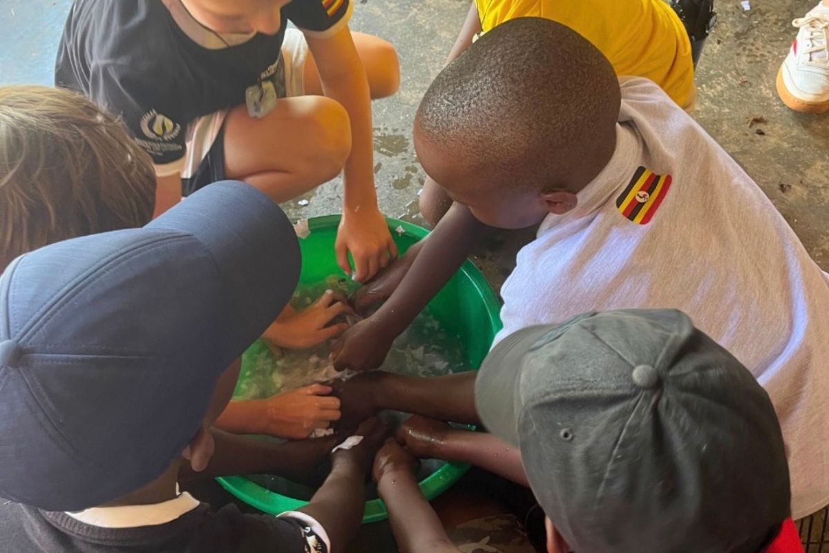 Primary students engaged in inquiry based learning at International School of Uganda