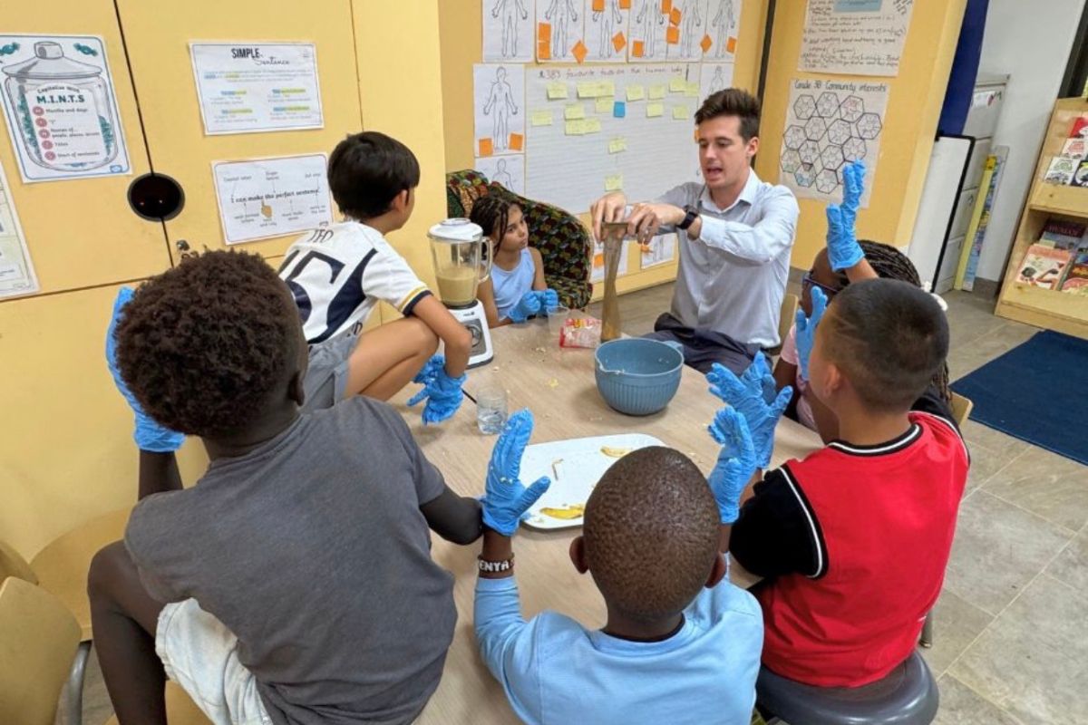 International School of Uganda students exploring conceptual learning activities