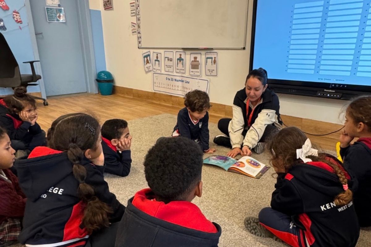 Students learning in modern classrooms at Kent College West Cairo Egypt