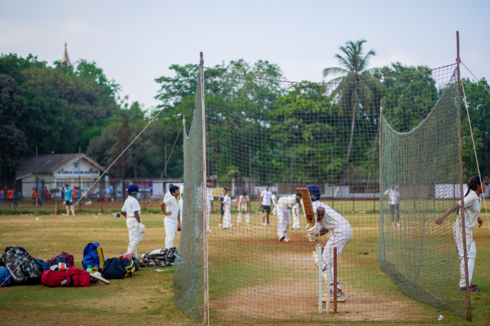 School cricket training session supporting youth talent development