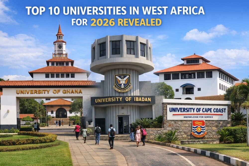 Top universities in West Africa 2026 including University of Ghana, University of Ibadan and University of Cape Coast campuses