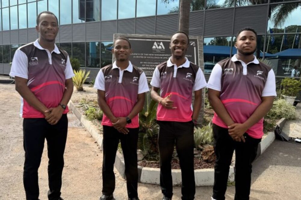 Africa University students presenting Fundixa Virtual School at VivaTech 2026 selection event