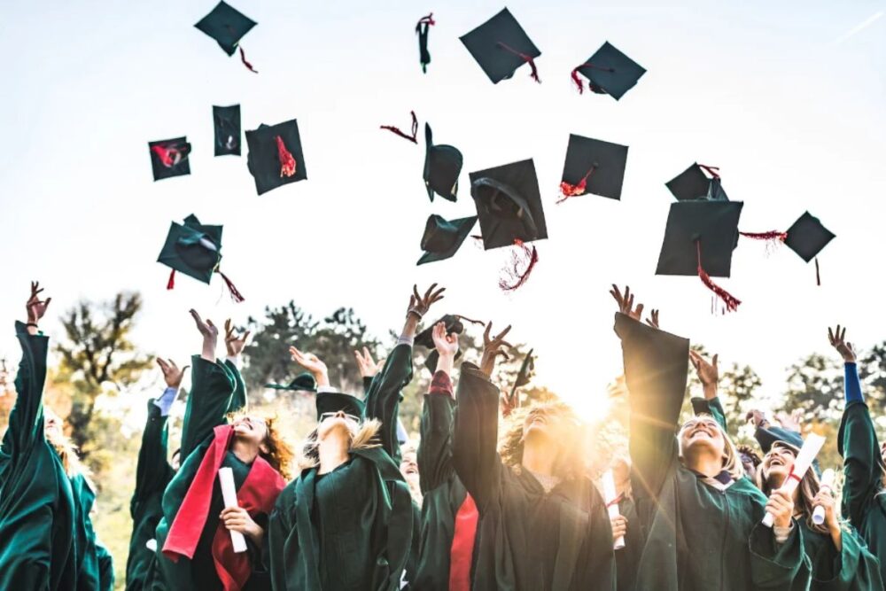 South African students celebrating matric results at Pinnacle Colleges