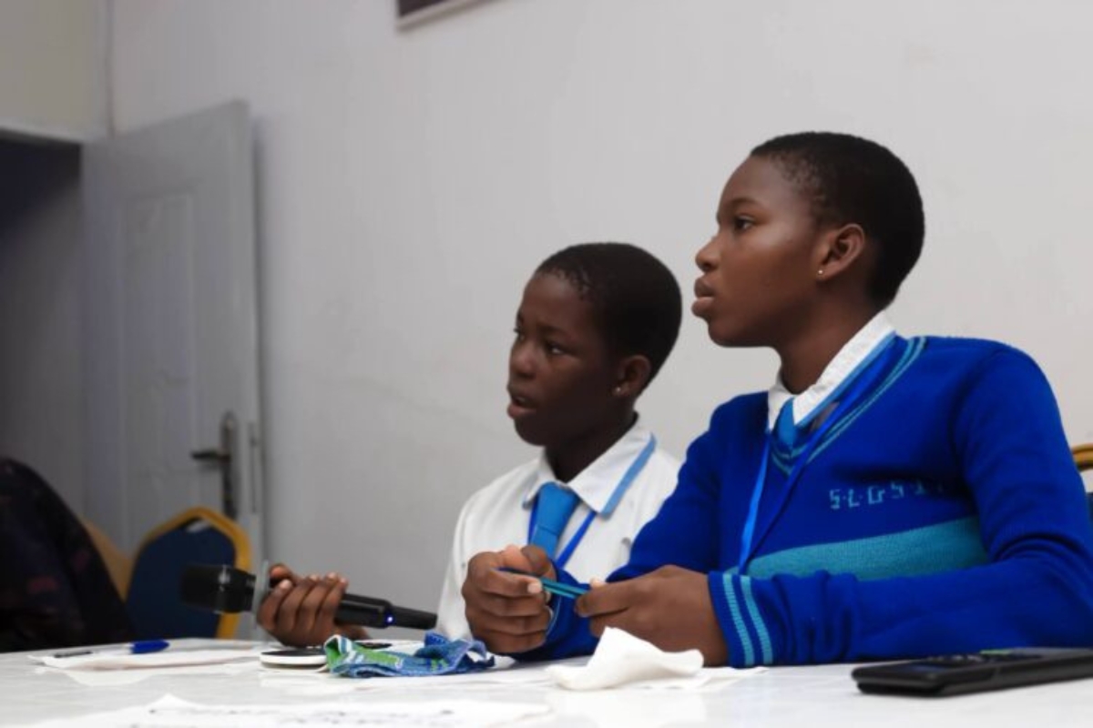 Students tackle science and mathematics questions during the closely contested grand finale