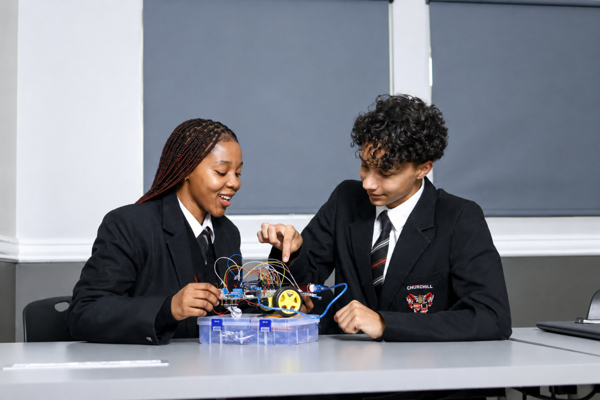 Students develop curiosity and problem-solving skills through practical experiments and scientific discovery