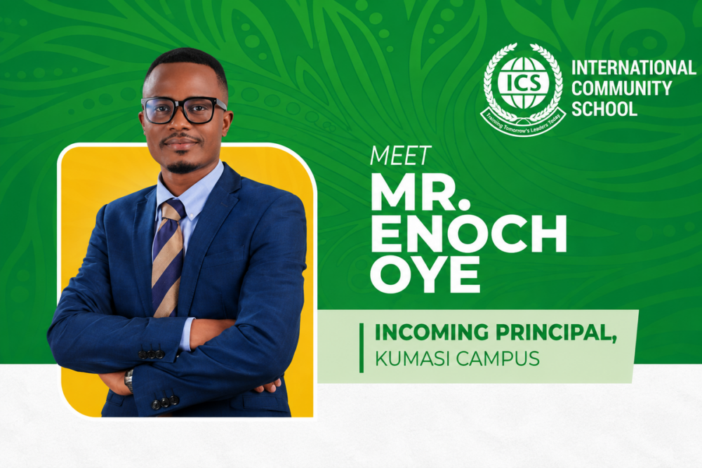 Enoch Oye has been appointed Principal of International Community School's Kumasi Campus from the 2026/2027 academic year