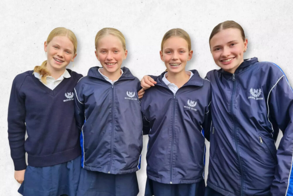 Bridge House students celebrate their second-place finish at the National AI Hackathon